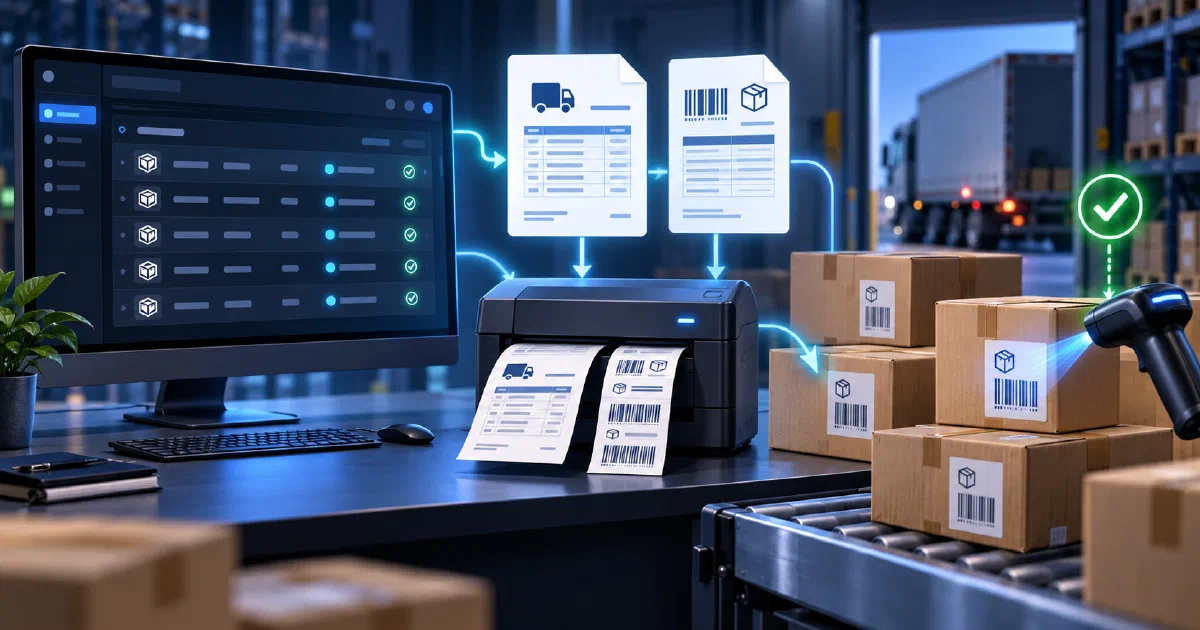Delivery Print - Delivery Note and Material Label System
